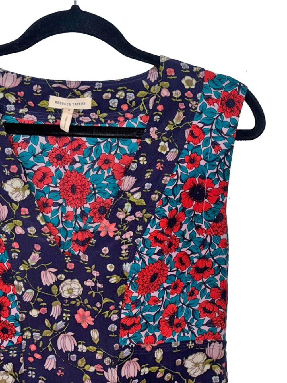 Rebecca Taylor 100% Silk Mixed Floral Sleeveless Dress - Size 8